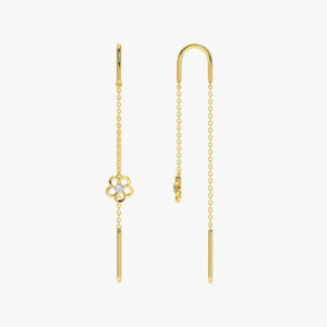 Beebeecraft Gold Plated Threader Earrings