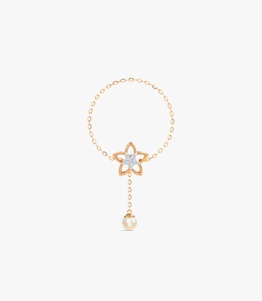Caratglitz Designer Gold And Diamond Bracelet